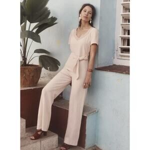 Sezane Louis Jumpsuit Nude Size 36